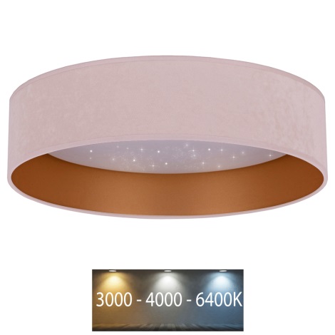 Brilagi - Світлодіодний стельовий світильник VELVET STAR LED/24W/230V діаметр 40 см  рожевий/золотий