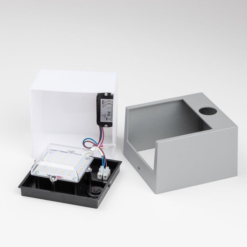 Brilagi - Светильник уличный настенный с датчиком TERNI LED/12W/230V серый IP44