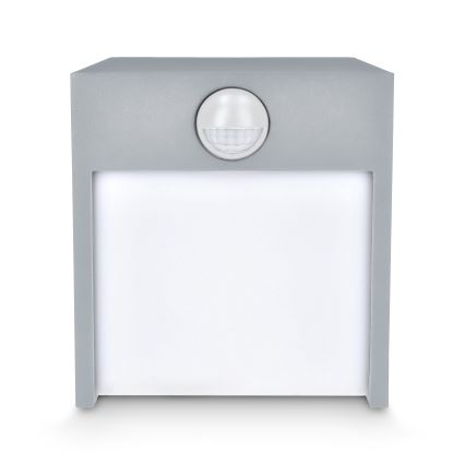 Brilagi - Светильник уличный настенный с датчиком TERNI LED/12W/230V серый IP44
