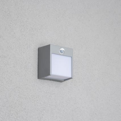 Brilagi - Светильник уличный настенный с датчиком TERNI LED/12W/230V серый IP44