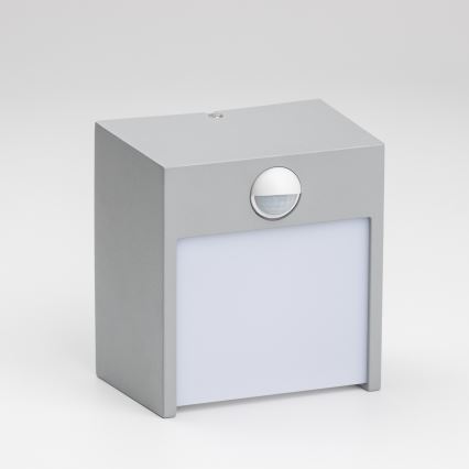 Brilagi - Зовнішній настінний світильник з LED і сенсором TERNI LED/12W/230V сірий IP44