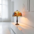 Брілагі - Тіффані вітражна настільна лампа ДЖАНГЛ 2xE27/60W/230V