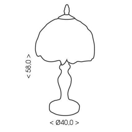 Брілагі - Тіффані вітражна настільна лампа ДЖАНГЛ 2xE27/60W/230V
