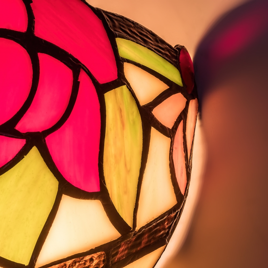 Брілагі - Тіффані вітражний настінний світильник ГАРЛАН 1xE14/40W/230V