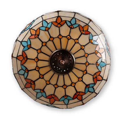 Brilagi - Tiffany вітражна люстра на ланцюгу MIRABELLA 3xE27/60W/230V, діаметр 50 см