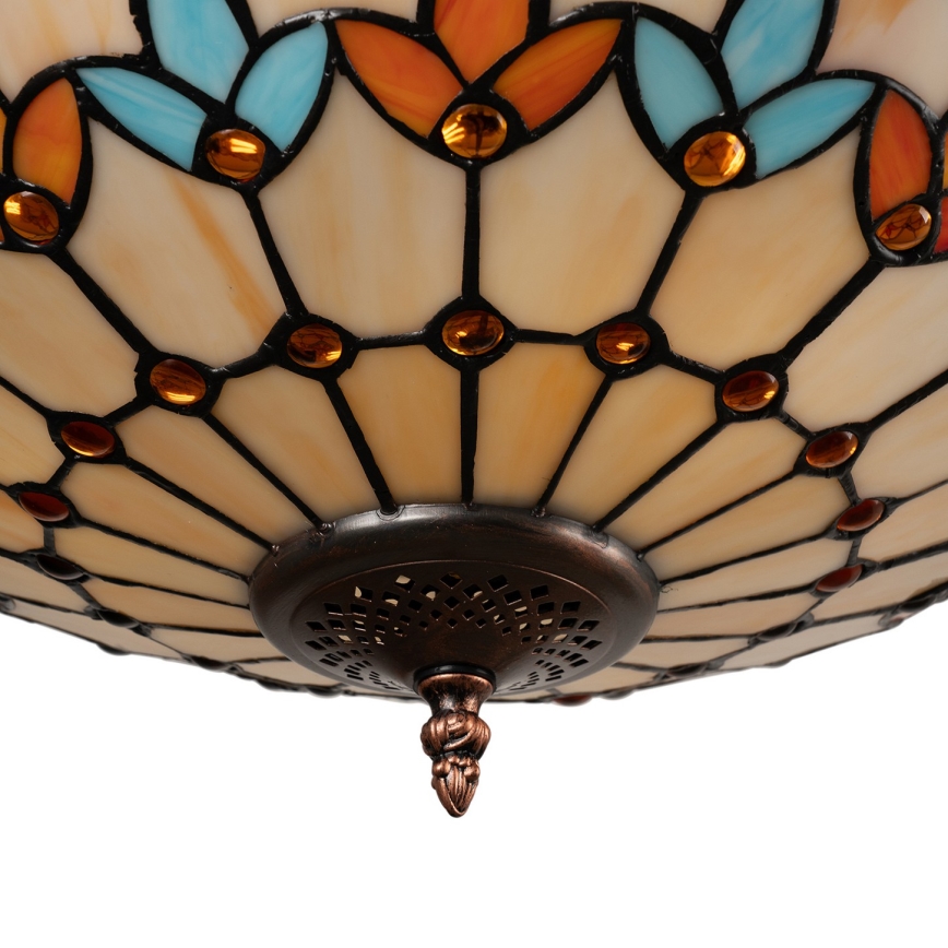 Brilagi - Tiffany вітражна люстра на ланцюгу MIRABELLA 3xE27/60W/230V, діаметр 50 см