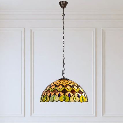 Brilagi - Tiffany вітражна люстра на ланцюзі MARGARET 2xE27/60W/230V