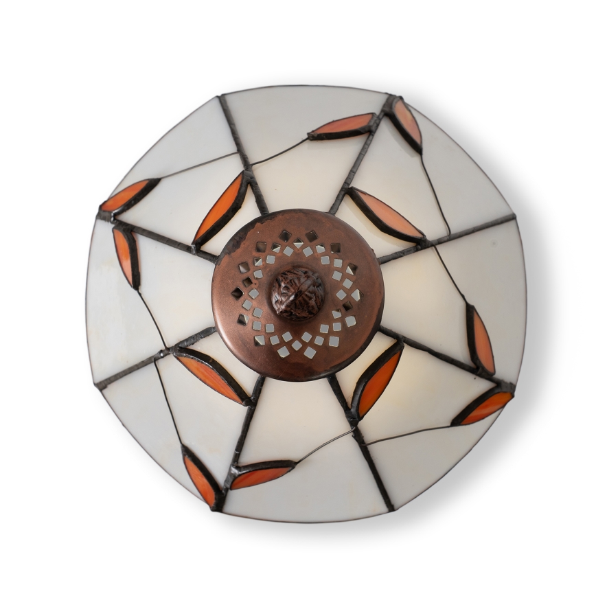 Brilagi - Tiffany вітражна настільна лампа FOLIA 1xE27/60W/230V