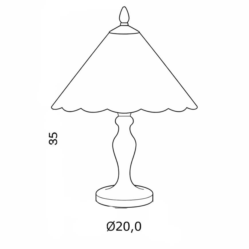 Brilagi - Tiffany вітражна настільна лампа FOLIA 1xE27/60W/230V