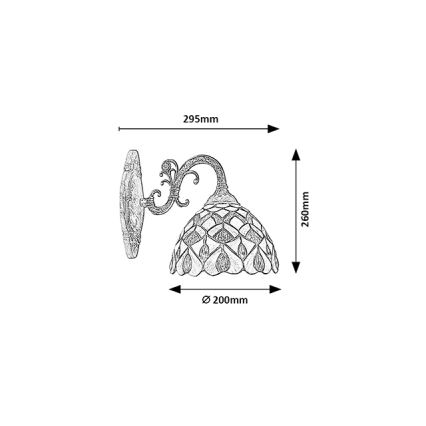 Brilagi - Tiffany вітражна настінна лампа MARGARET 1xE27/40W/230V