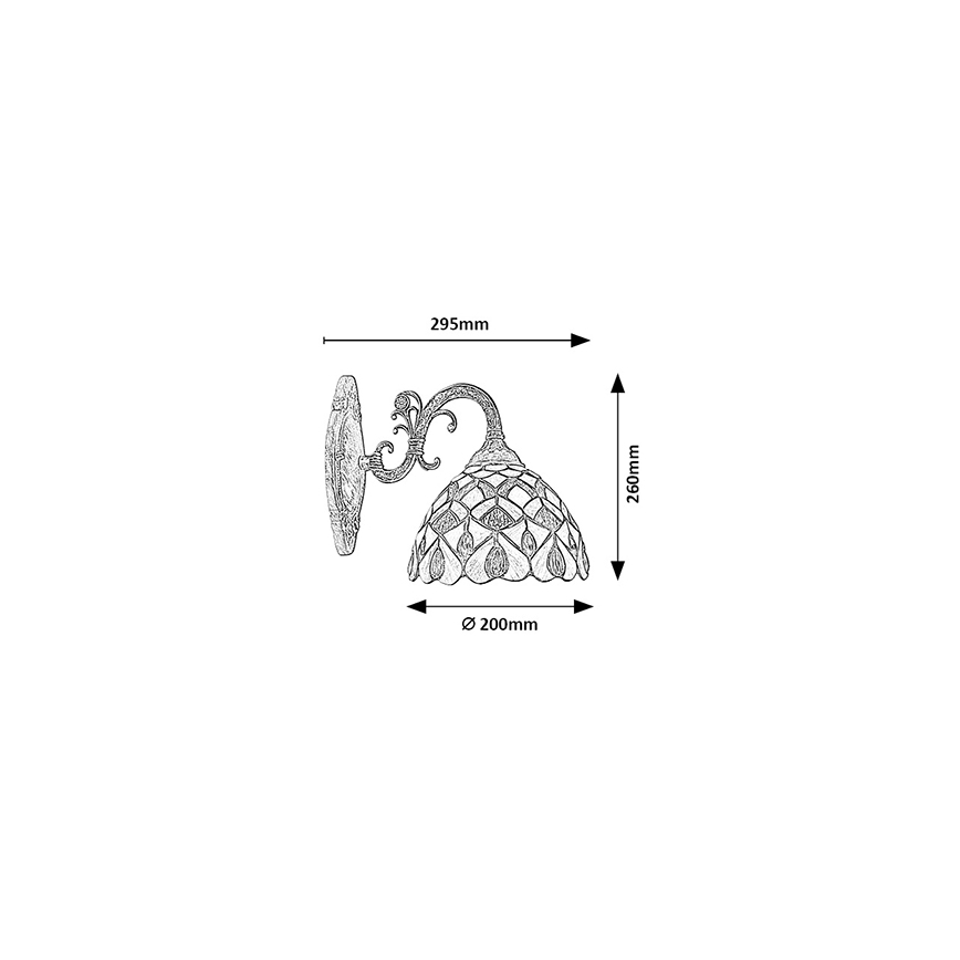 Brilagi - Tiffany вітражна настінна лампа MARGARET 1xE27/40W/230V