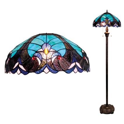 BRILAGI - Tiffany вітражна підлогова лампа CORAL 2xE27/60W/230V