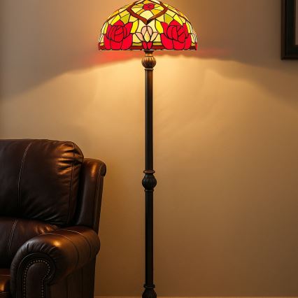 Brilagi - Tiffany вітражна підлогова лампа GARLAN 2xE27/60W/230V