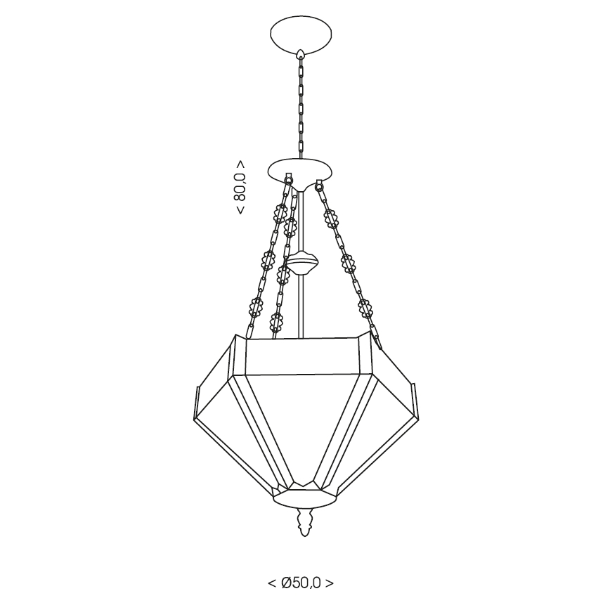 BRILAGI - Tiffany витражная люстра на цепи EMERALD 3xE27/60W/230V диам. 50 см