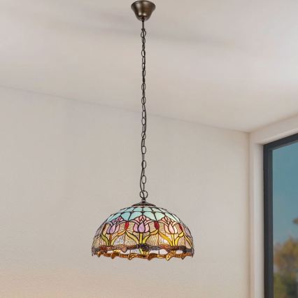 Brilagi - Tiffany витражная люстра на цепи LORAS 2xE27/60W/230V