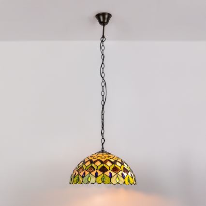 Brilagi - Tiffany витражная люстра на цепи MARGARET 2xE27/60W/230V