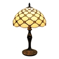 BRILAGI - Tiffany витражная настольная лампа IVORY SMOOTH 1xE27/60W/230V