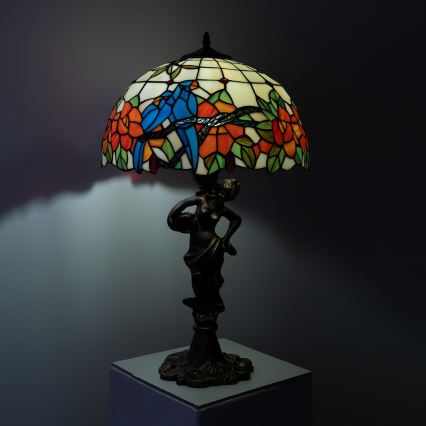 Brilagi - Tiffany витражная настольная лампа JUNGLE 1xE27/60W/230V