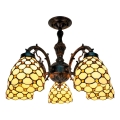BRILAGI - Tiffany витражная накладная люстра IVORY SMOOTH 5xE27/60W/230V диаметр 60 см
