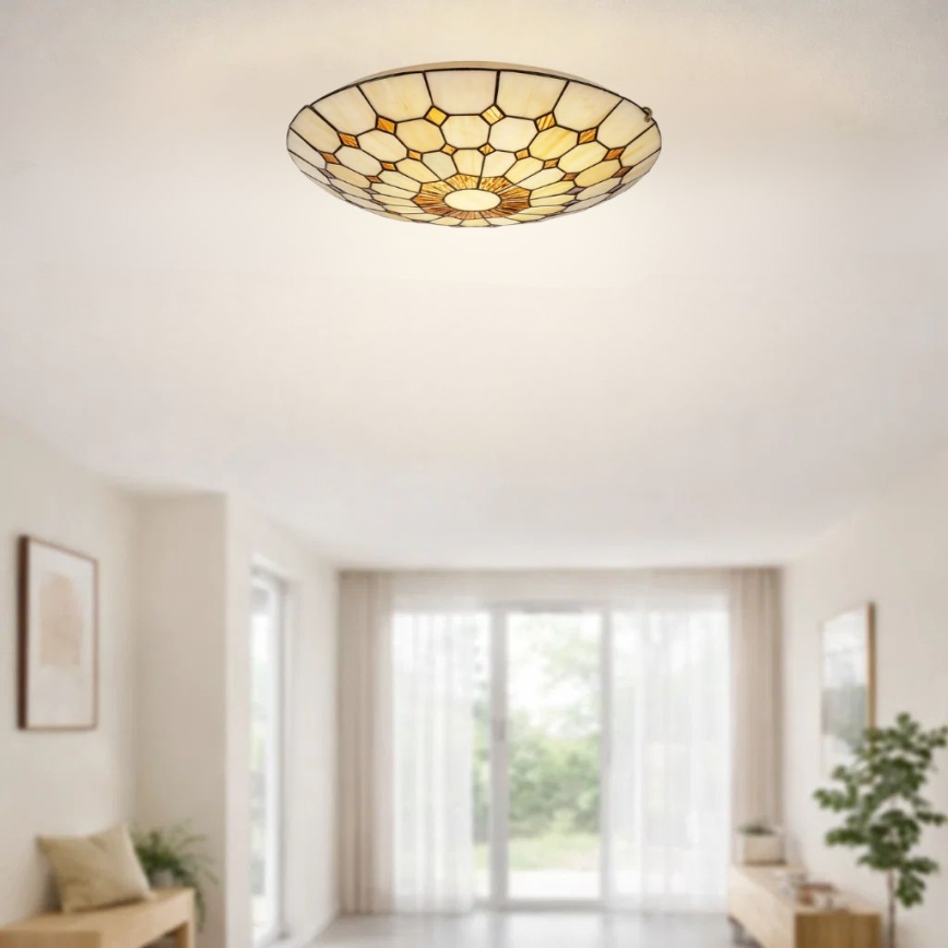 Brilagi - Tiffany вітражний стельовий світильник DORAN 2xE27/60W/230V