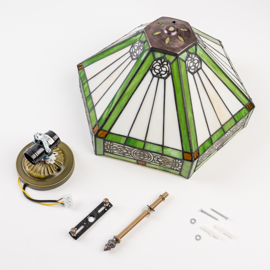 BRILAGI - Tiffany вітражний стельовий світильник EMERALD 2xE27/60W/230V діаметр 40 см