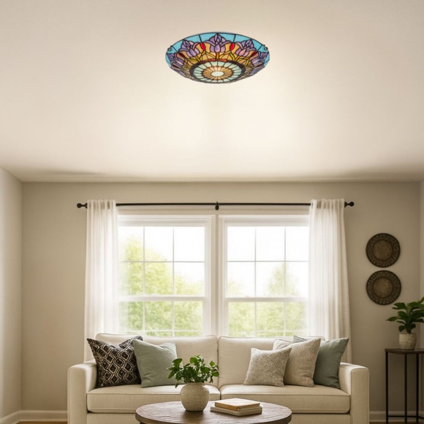 Brilagi - Tiffany вітражний стельовий світильник LORAS 2xE27/60W/230V
