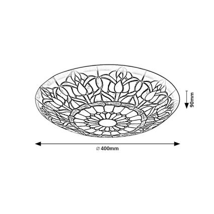 Brilagi - Tiffany вітражний стельовий світильник LORAS 2xE27/60W/230V