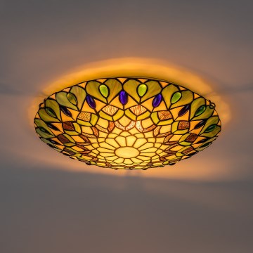 Brilagi - Tiffany вітражний стельовий світильник MARGARET 2xE27/60W/230V, діаметр 40 см