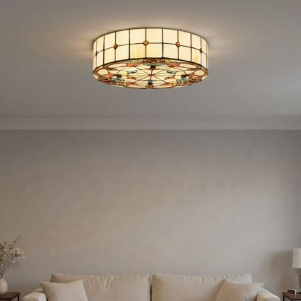 Brilagi - Tiffany вітражний стельовий світильник MIRABELLA 3xE27/60W/230V діам. 40 см