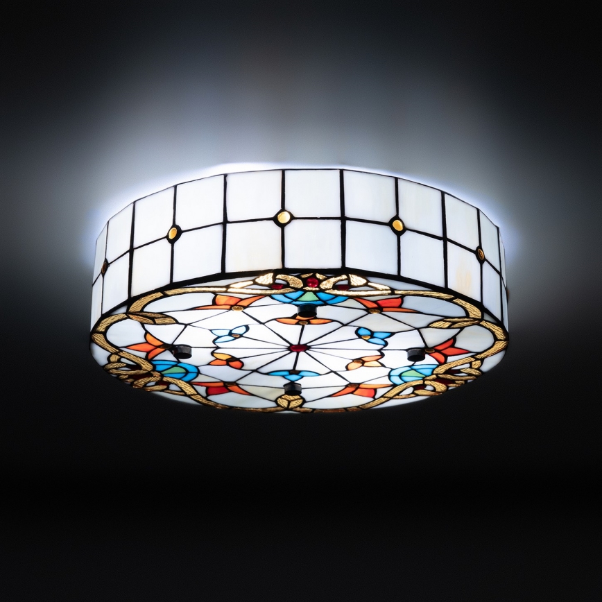 Brilagi - Tiffany вітражний стельовий світильник MIRABELLA 3xE27/60W/230V діам. 40 см