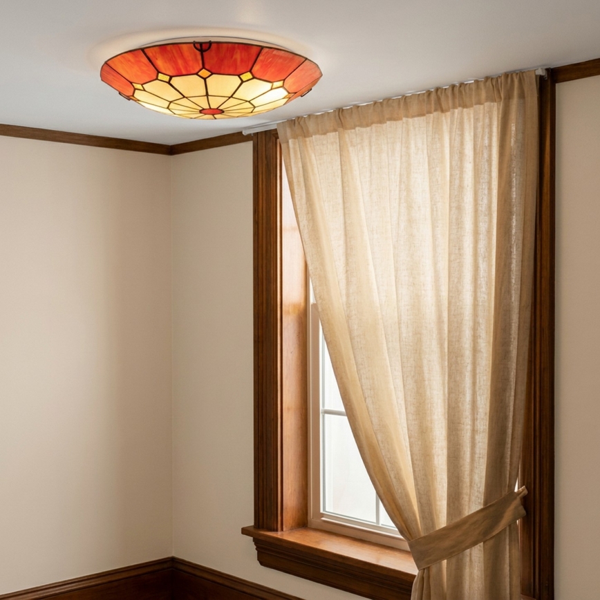 Brilagi - Tiffany-вітражний стельовий світильник SIENNA 2xE27/60W/230V діам. 40 см