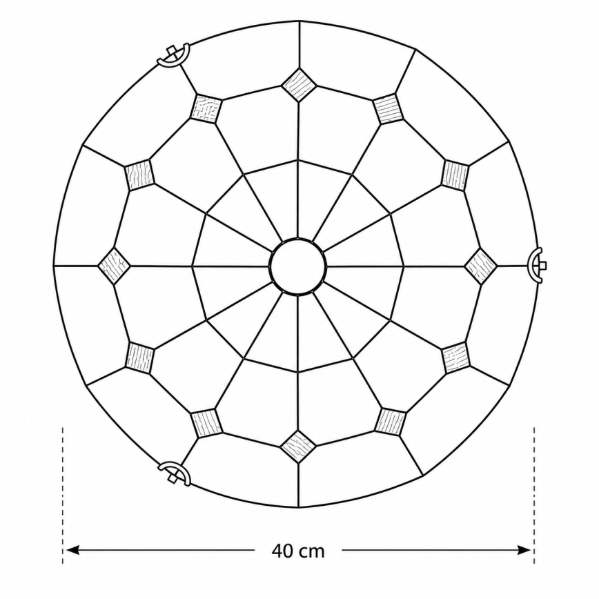 Brilagi - Tiffany-вітражний стельовий світильник SIENNA 2xE27/60W/230V діам. 40 см