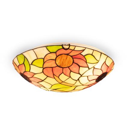 Brilagi - Tiffany вітражний стельовий світильник SUNFLOWER 2xE27/60W/230V діаметр 40 см