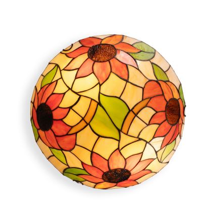 Brilagi - Tiffany вітражний стельовий світильник SUNFLOWER 2xE27/60W/230V діаметр 40 см