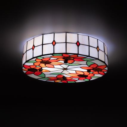 Brilagi - Tiffany вітражний стельовий світильник SUNFLOWER 3xE27/60W/230V діам. 40 см