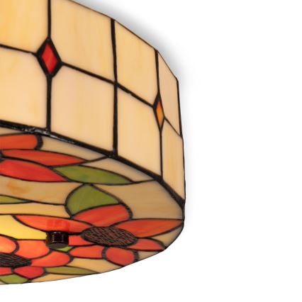 Brilagi - Tiffany вітражний стельовий світильник SUNFLOWER 3xE27/60W/230V діам. 40 см