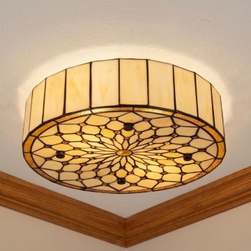 BRILAGI - Tiffany витражный потолочный светильник IVORY 2xE27/60W/230V диам. 40 см
