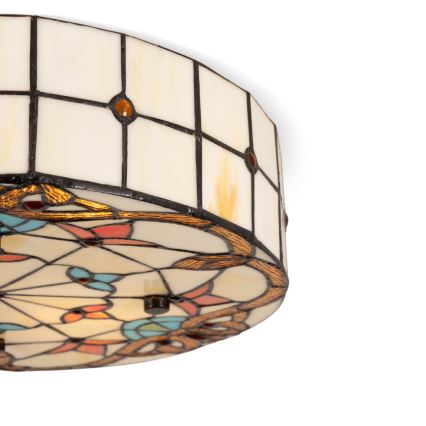 BRILAGI - Tiffany витражный потолочный светильник MIRABELLA 2xE27/60W/230V, диаметр 40 см
