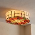 BRILAGI - Tiffany витражный потолочный светильник SUNFLOWER 2xE27/60W/230V, диаметр 40 см