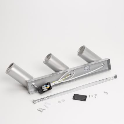 Brilagi - Точечный светильник для ванной комнаты SELE 3xGU10/30W/230V IP44 серебристый