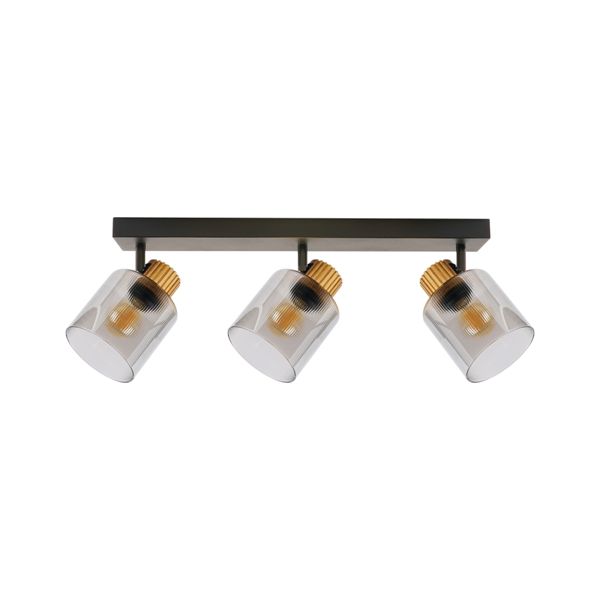 Brilagi - Точечный светильник HYGGE 3xE14/15W/230V черный/дымчатый