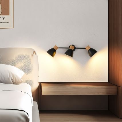 Brilagi - Точечный светильник ODENSE 3xE14/10W/230V каучуковое дерево/чёрный