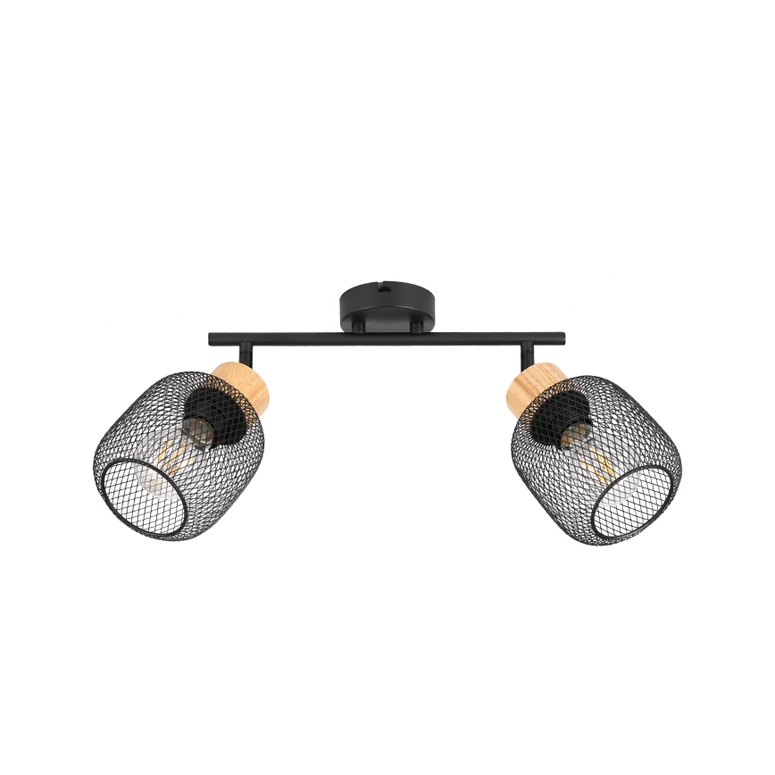 Brilagi - Точечный светильник BASKLITE 2xE27/15W/230V дерево/чёрный