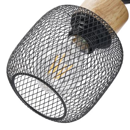 Brilagi - Точечный светильник BASKLITE 3xE27/15W/230V дерево/чёрный