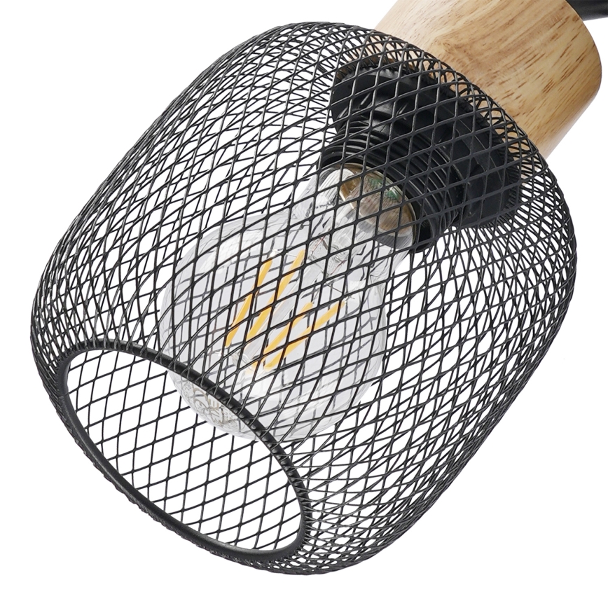 Brilagi - Точечный светильник BASKLITE 3xE27/15W/230V дерево/чёрный