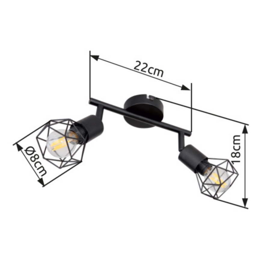Brilagi - Точечный светильник CAGE 2xE14/40W/230V