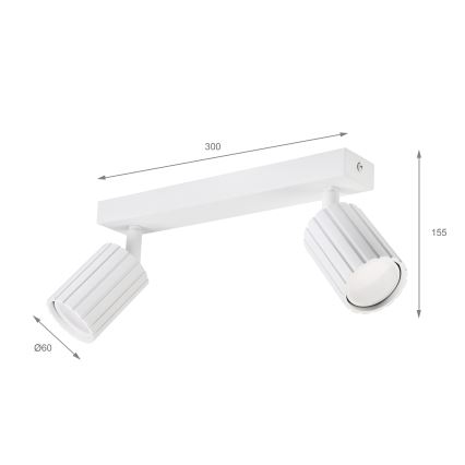 Brilagi - точечный светильник CRISPINA 2xGU10/10W/230V белый