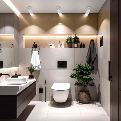 Brilagi - Точечный светильник для ванной комнаты SELE 1xGU10/30W/230V IP44 серебристый