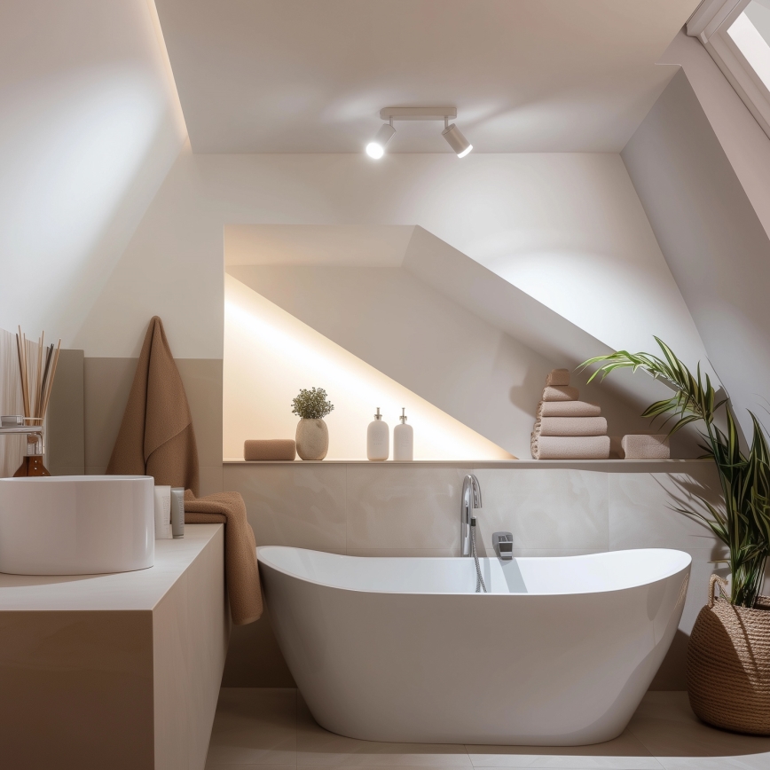 Brilagi - Точечный светильник для ванной комнаты SELE 2xGU10/30W/230V IP44 белый