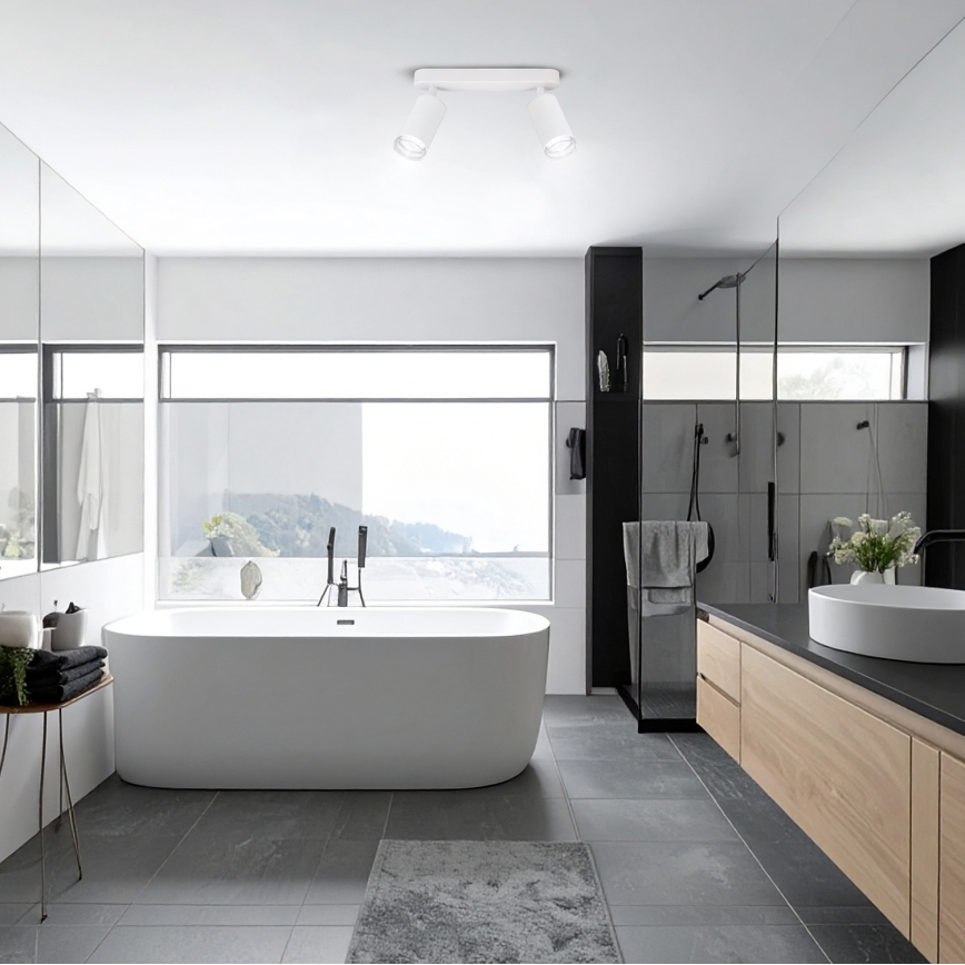 Brilagi - Точечный светильник для ванной комнаты SELE 2xGU10/30W/230V IP44 белый